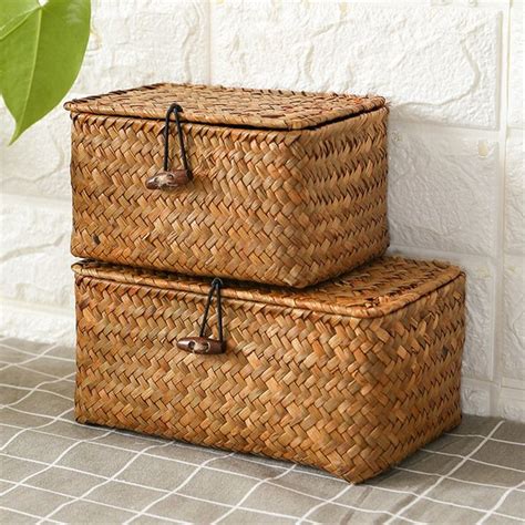 straw storage boxes with lids